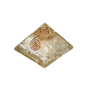 Selenite, Clear Quartz & Copper Orgonite Pyramid – Cleansing, Amplification & Energy Protection - Heavenly Crystals Online