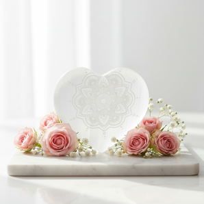Selenite Engraved Heart (7cm) – Cleansing, Purification & High‑Vibration Light Energy - Heavenly Crystals Online