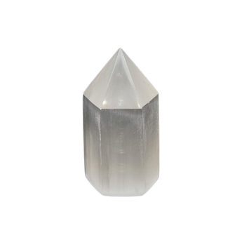 Selenite Generator Point (10cm) – Cleansing, Clarity & High‑Vibration Light Energy - Heavenly Crystals Online