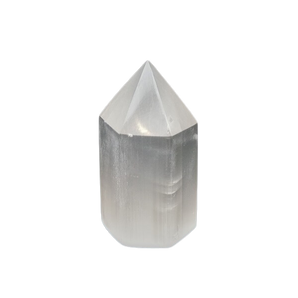 Selenite Generator Point (10cm) – Cleansing, Clarity & High‑Vibration Light Energy - Heavenly Crystals Online