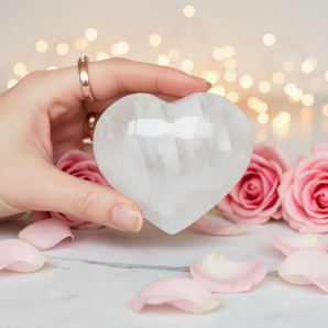 Selenite Heart – Cleansing, Purification & High‑Vibration Light Energy - Heavenly Crystals Online