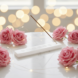Selenite Incense Holder with Chakra Design – Cleansing Crystal Burner for Incense Sticks - Heavenly Crystals Online