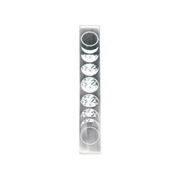 Selenite Moon Phase Charging Platform Laser Engraved - Heavenly Crystals Online