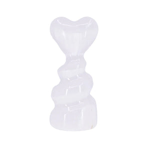 Selenite Spiral with Heart (277g) Cleansing & High Vibration Energy - Heavenly Crystals Online