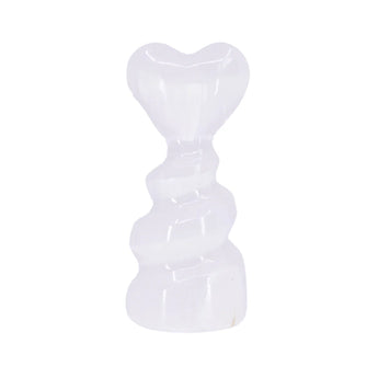 Selenite Spiral with Heart (277g) Cleansing & High Vibration Energy - Heavenly Crystals Online