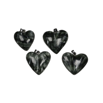 Seraphinite Sterling Silver Pendant with a silver chain - Angelic Connection & Heart Healing - Heavenly Crystals Online