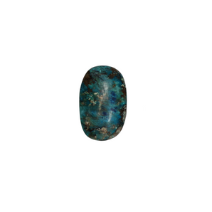 Shattuckite & Chrysocolla Palm Stone (87g) – Intuition & Communication - Heavenly Crystals Online