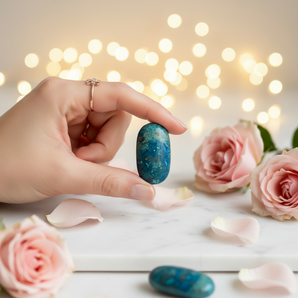 Shattuckite Palm Stone (60g) – Intuition, Communication & Inner Truth - Heavenly Crystals Online