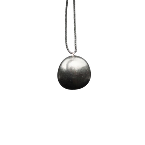 Shungite Genuine Tumbled Pendant with black cord - Protection, Grounding & EMF Shielding - Heavenly Crystals Online