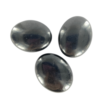 Shungite Oval Palm Stone Genuine - EMF Protection, Grounding & Purifying Energy - Heavenly Crystals Online