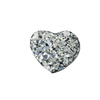 Silver Aura Quartz Druzy Heart (125g) – Clarity, Protection & High‑Vibration Light - Heavenly Crystals Online