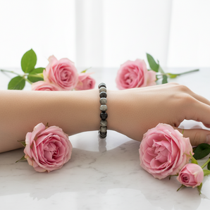 Silver Sheen Obsidian Bracelets (7mm) - Protection, Grounding & Inner Strength - Heavenly Crystals Online