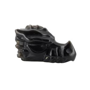 Silver Sheen Obsidian Dragon Head – Protection, Insight & Shadow Integration - Heavenly Crystals Online