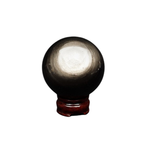 Silver Sheen Obsidian Sphere (503g) – Protection, Grounding & Inner Strength - Heavenly Crystals Online
