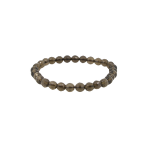 Smoky Quartz Dark Faceted Bracelet - 6mm to 7mm