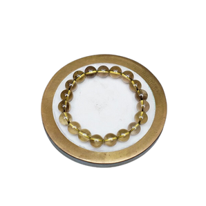 Smoky Natural Citrine Bracelet (9mm) Grounded Abundance, Protection & Manifestation Energy - Heavenly Crystals Online
