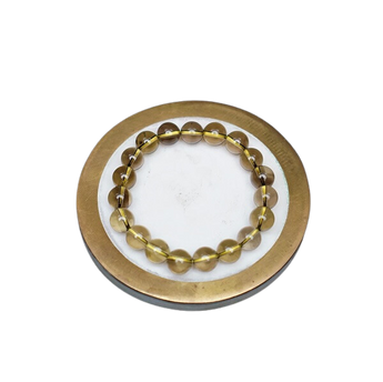 Smoky Natural Citrine Bracelet (9mm) Grounded Abundance, Protection & Manifestation Energy - Heavenly Crystals Online