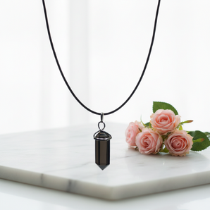Smoky Quartz Double Terminated Pendant – Grounding, Protection & Emotional Stability - Heavenly Crystals Online