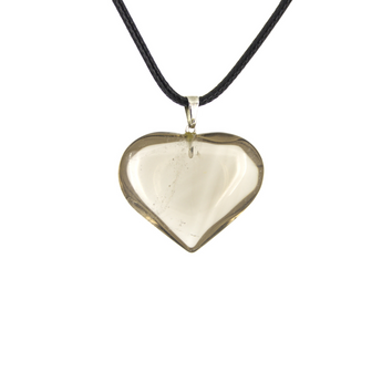 Smoky Quartz Heart Pendant with Black Cord – Grounding, Protection & Emotional Balance - Heavenly Crystals Online