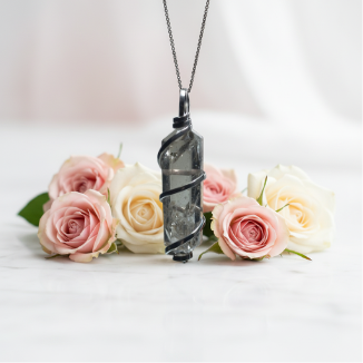 Smoky Quartz Wire‑Wrapped Pendant – Protection, Grounding & Energy Clearing - Heavenly Crystals Online