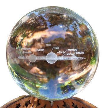 Solar System 3D K9 Crystal Planets Sphere (275g) – Cosmic Harmony & Universal Energy - Heavenly Crystals Online