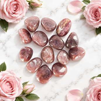 Strawberry Quartz Tumbled Stones - Love, Joy & Heart‑Healing Crystal - Heavenly Crystals Online