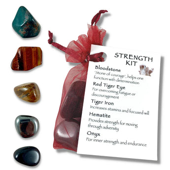 Strength Crystal Kit – Courage, Grounding & Personal Power Set - Heavenly Crystals Online