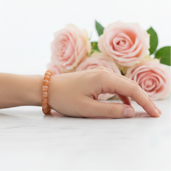 Sunstone Bracelet (6mm) Joy, Vitality & Positive Energy - Heavenly Crystals Online