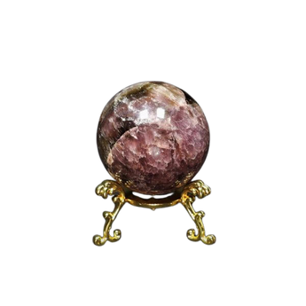 Super Seven Sphere with Wooden Stand (183g) - High‑Vibration Crystal for Healing, Intuition & Protection - Heavenly Crystals Online