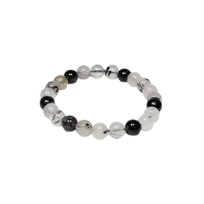 Tourmalinated Quartz Bracelet – Protection, Clarity & Energy Cleansing - Heavenly Crystals Online
