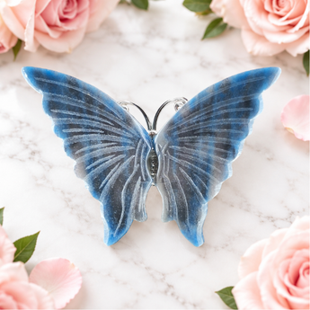 Trolleite Quartz with Lazulite Butterfly (108g) – High‑Vibration Awakening & Soul‑Path Activation Carving - Heavenly Crystals Online