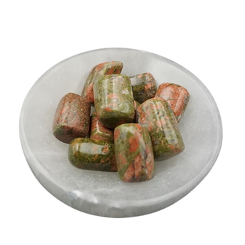 Unakite Jasper Tumbled Stone - Heart Healing, Balance & Emotional Growth - Heavenly Crystals Online