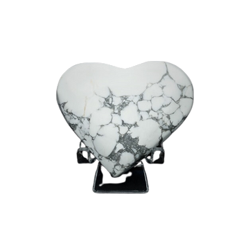 White Howlite Heart (154g) – Calm, Intuition & Emotional Balance - Heavenly Crystals Online