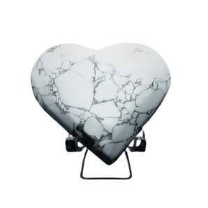 White Howlite Heart (221g) – Calm, Intuition & Emotional Balance - Heavenly Crystals Online