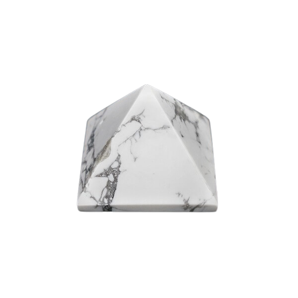White Howlite Pyramid 96g – Calm & Sleep | Heavenly Crystals Online