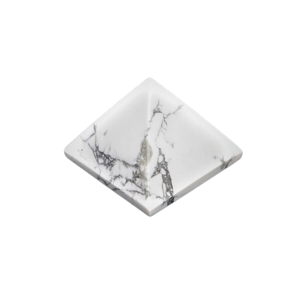 White Howlite Pyramid 96g – Calm & Sleep | Heavenly Crystals Online