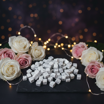 White Howlite Square Tumbled Stone – Peace, Clarity & Emotional Balance - Heavenly Crystals Online
