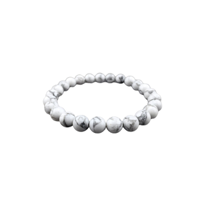 White Howlite Bracelet - 8mm