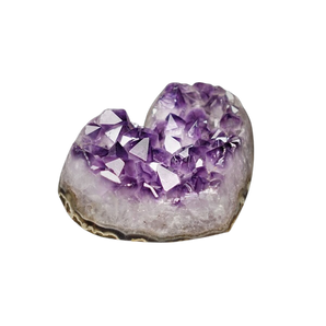Amethyst Geode Heart with stand - 627 grams
