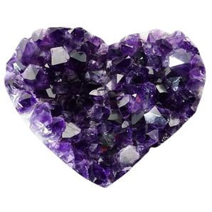 Amethyst Geode Heart with stand - 641 grams