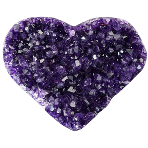 Amethyst Geode Heart with stand - 862 grams