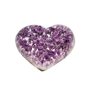 Amethyst Geode Heart with stand - 328 grams