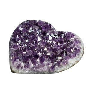 Amethyst Geode Heart with stand - 328 grams