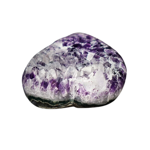 Amethyst Geode Heart with stand - 487 grams