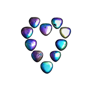 Rainbow Titanium Aura Heart