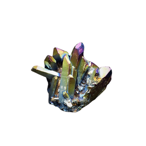 Rainbow Aura Quartz Cluster - 208 grams