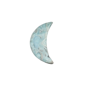 Caribbean Blue Calcite Moon - 130 grams
