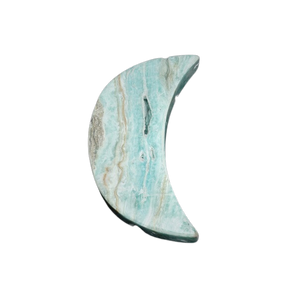 Caribbean Blue Calcite Moon - 333 grams