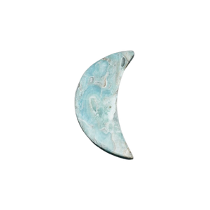 Caribbean Blue Calcite Moon - 130 grams