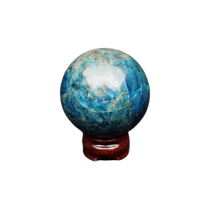 Blue Apatite Sphere with stand - 683 grams